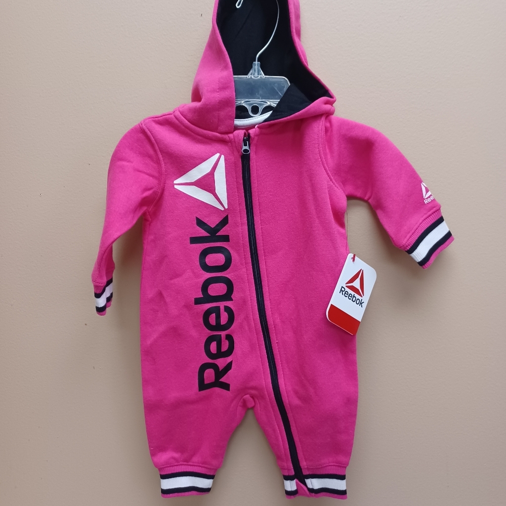 New REEBOK one piece zip hoodie - newborn